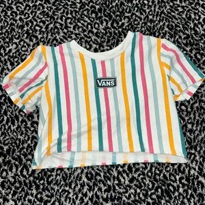 women’s Vans striped crop top